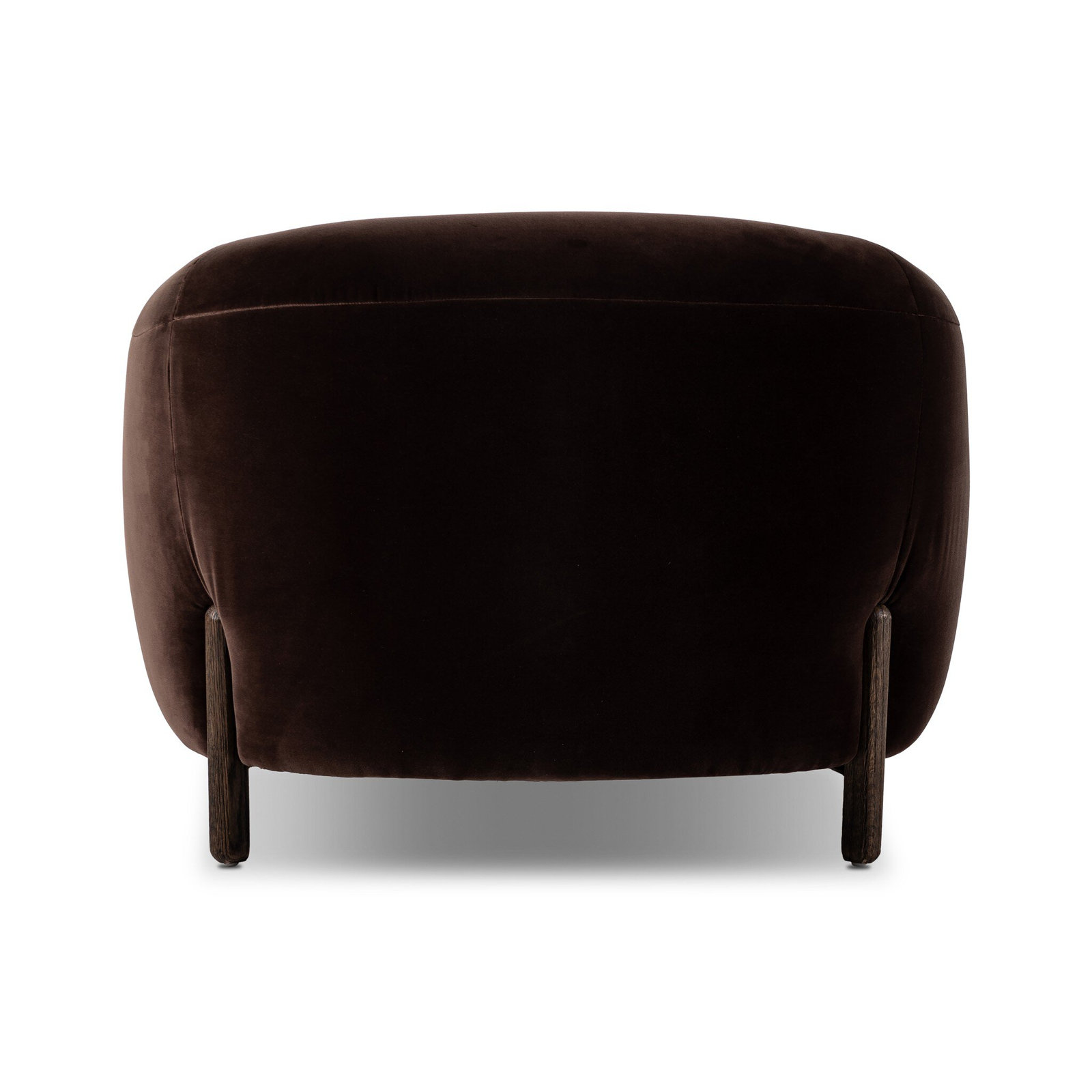 Bruno Genuine Leather Barrel Chair, Surrey Cocoa Cotton Blend