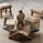 Table basse avec plateau en verre ound
