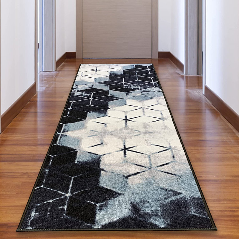 Cartrell Performance Abstract Indoor Rug, Runner 2'7" x 13'