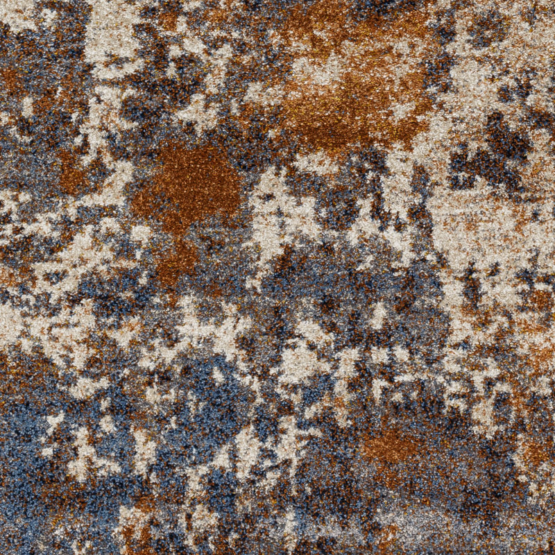 Dunigan Abstract Machine Woven Area Rug in, Rectangle 6'7" x 9'6"