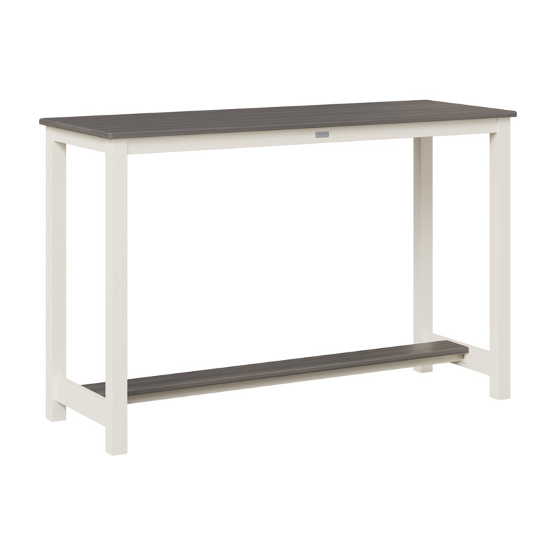 Berlin Gardens Balcony Aluminum Counter Height Table, Coastal Gray, 38.5" H x 60" W x 22" D