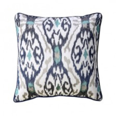 Mya Embroidered Outdoor Reversible Throw Pillow