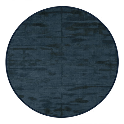 Tapis bleu abstrait lavable à la machine