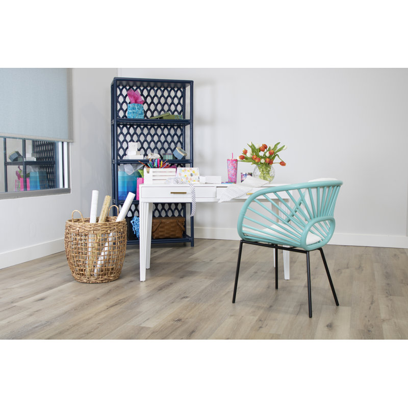 Barcelona Solid Wood Writing Desk, Citrus Orange