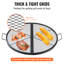 Barbecue rond en acier robuste de 36 pouces pliable pour barbecue extérieur et camping