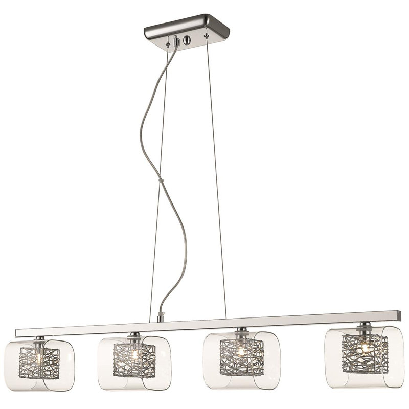 Kidsgrove 4 - Light Copper Kitchen Island Pendant, Chrome