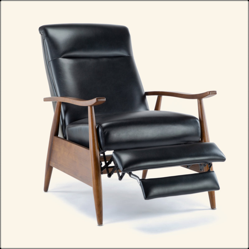 Fauteuil inclinable à accoudoirs en bois