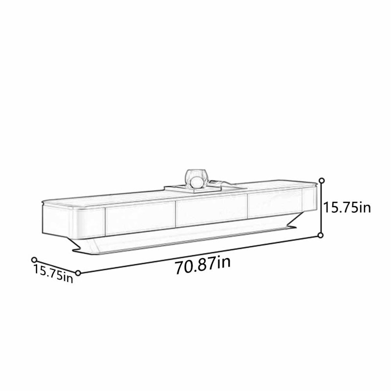 Solid wood senior creative TV cabinet, 70.87"
