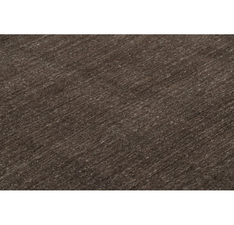 Textural Hand Knotted Wool Striped Area Rug, Rectangle 9' x 12'