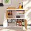 Îlot de cuisine, chariot de cuisine et chariot de service sur roulettes avec porte-épices, chariot de rangement utilitaire avec tiroirs de rangement, blanc, îlot de cuisine-548508742