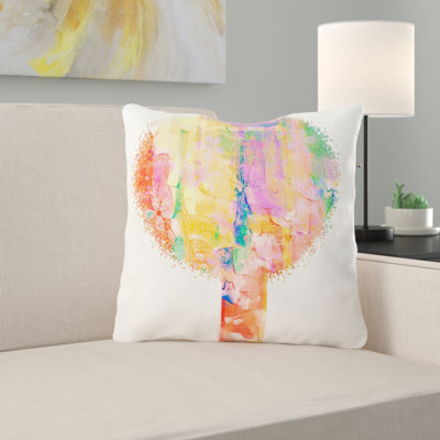 Housse et insert de coussin décoratif carré Bosse Watercolor