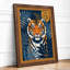 Tiger in Bloom Modern - Framed Print-575943351-575943347