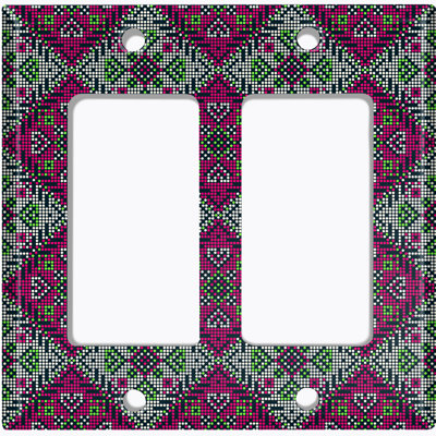Patterned 2 - Gang Standard Wall Plate
