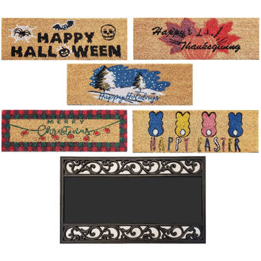 Evergreen Enterprises, Inc Sassafras 5-Piece Welcome Mat and Frame with  Harvest and Winter Inserts and 1 Rubber Frame & Reviews