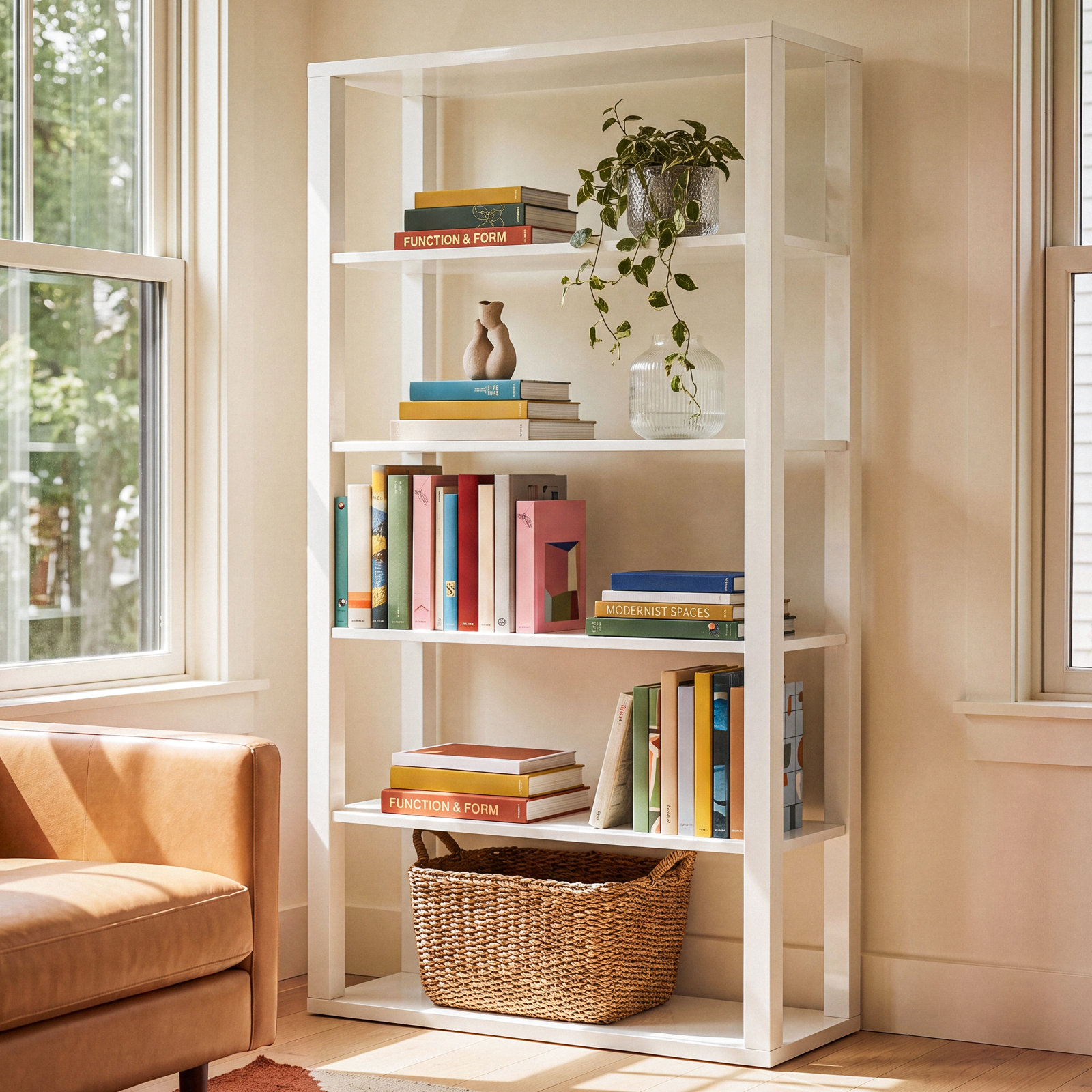 Carson Bookcase, 66.9" H x 40.2" W x 13.8" D