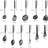 Metal Cooking Utensil Gadgets Tools Set, KitchenSet 13 Pcs for Non-Stick Cookware