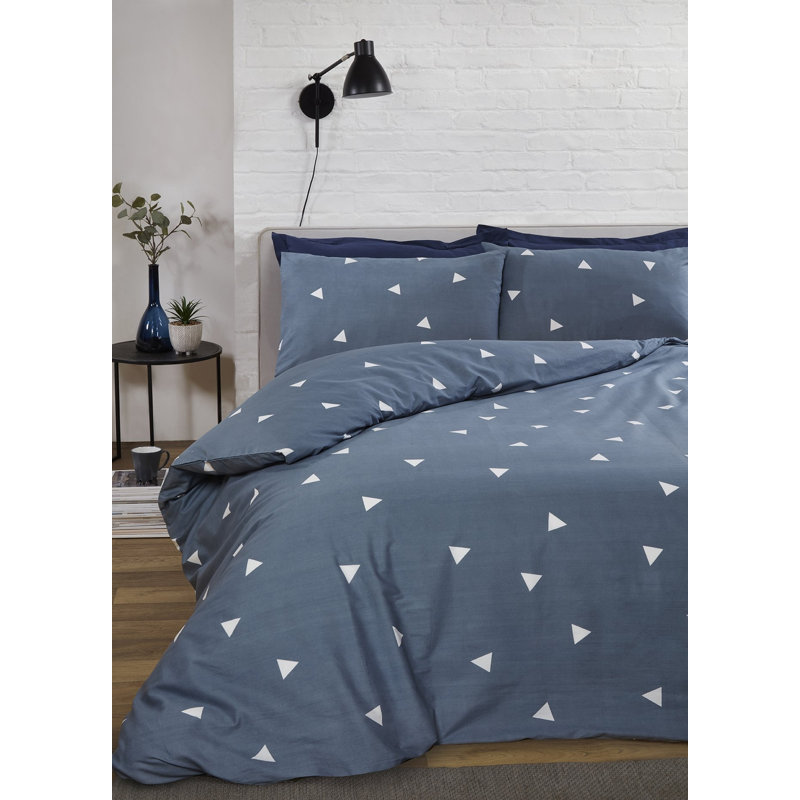 Anaclet Cotton Geometric Shapes Duvet Cover with Pillowcases Included, Double Duvet Cover Set + 2 Standard Pillowcases