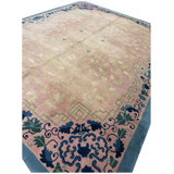 1920s Classic East Asian Pink Field Chinoiserie Antique Chinese Rug 8'0" x 10'0" Area Rug