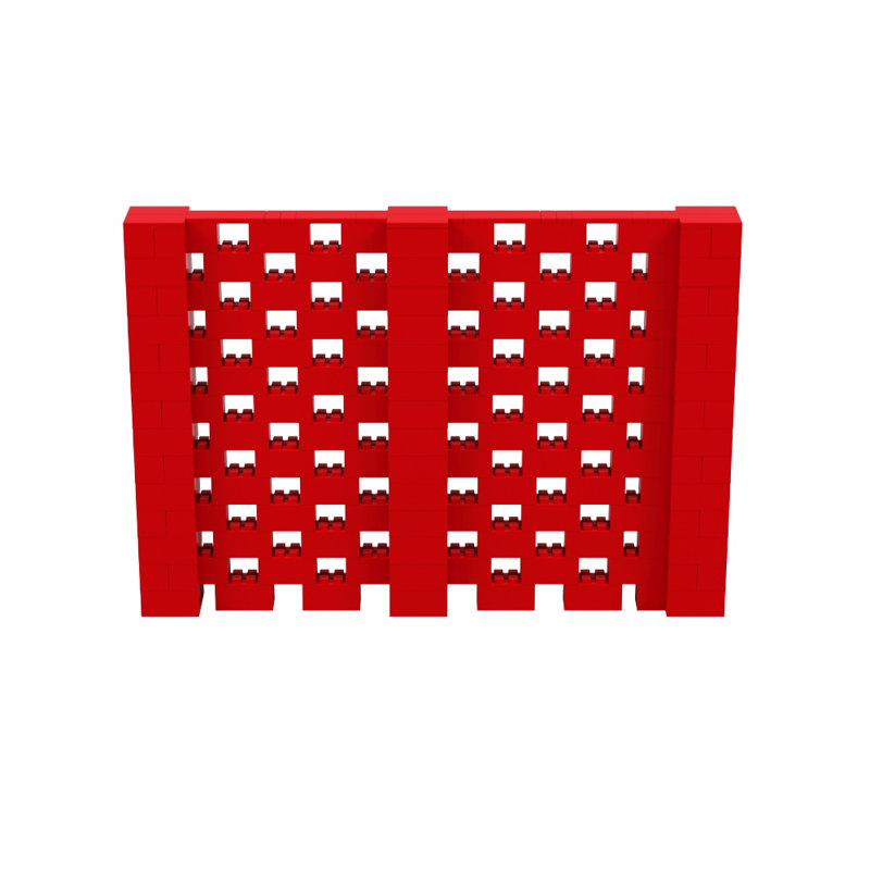 Ensemble mural Everblock, Rouge, H 72 po x l 120 po x P 12 po
