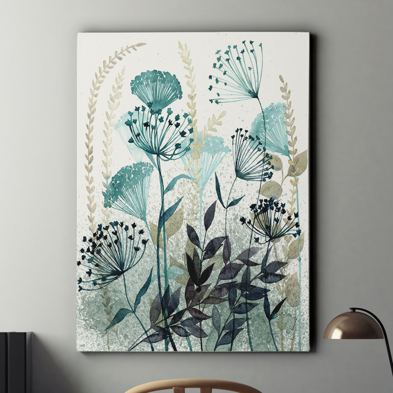 Allayed Floral I - reproduction sur toile, H 24 po x l 32 po x P 1,5 po, Toile tendue