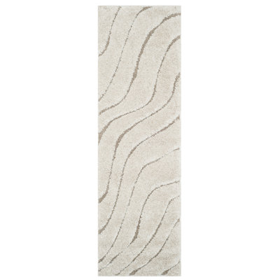 Tapis crème à motif abstrait Ashal