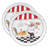 Lorren Home Trends 2 Piece Round 12" Pizza-Serving Platters, Chef Design