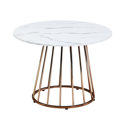 Veniaminof Round Dining Table with Steel Base