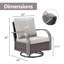 Chaises berçantes d'extérieur pivotantes en rotin avec coussins Bobra (ensemble de 2)-209784137