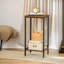 Grovesend Bedside Table with Adjustable Mesh Shelf