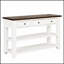 Console 48 po en bois de pin massif avec 3 tiroirs de rangement, parfaite pour les vestibules modernes et les salons-1017967114-1017967115