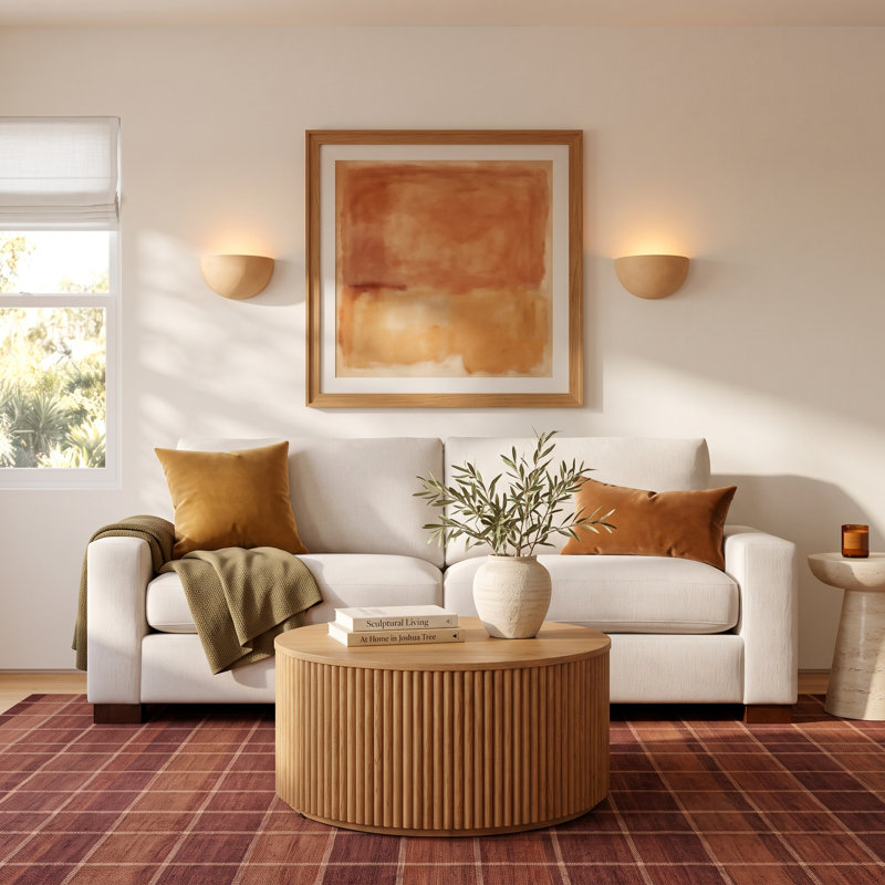 Jonie Upholstered 91 " Sofa, Nomad Snow Crypton® Chenille