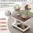 29.5"L Modern End Table With Lockable Swivel Wheels, Multifunctional Side Table With 360°Rotating Lift-Top, Industrial Accent Table With Storage Space For Living Room, White-583935042