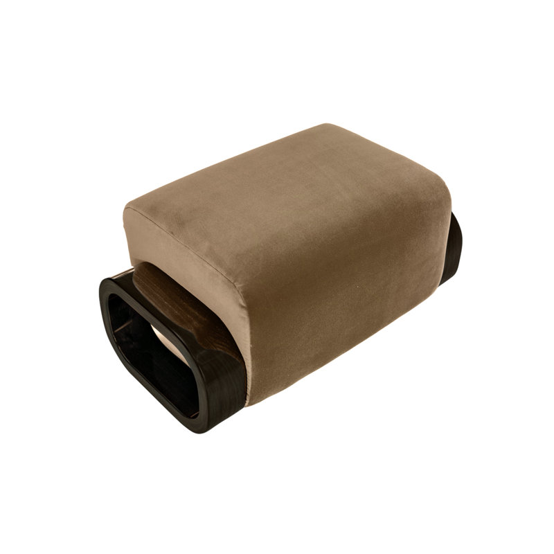 Repose-pieds Cayenne, Velours taupe