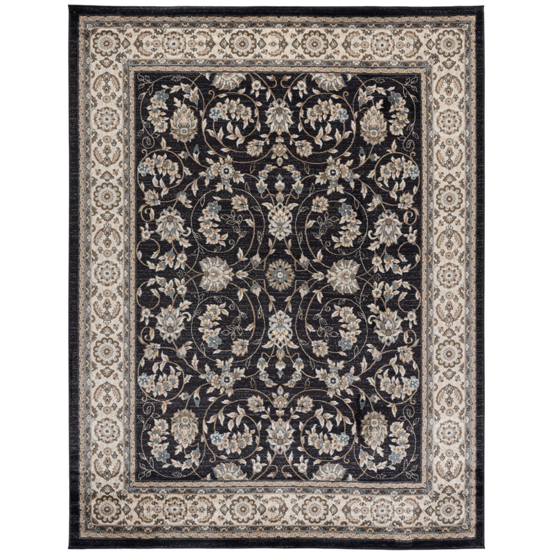 Tapis oriental Klose Performance, Anthracite/Cream, Rectangle 6' x 8'
