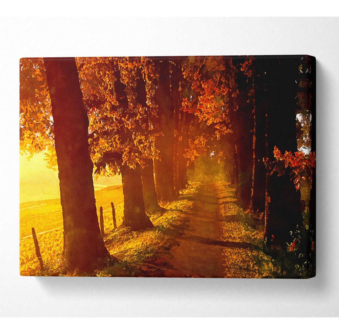 Herbstspaziergang - Kunstdrucke auf Leinwand - Wrapped Canvas