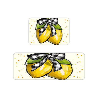 Ensemble de 2 tapis de cuisine à motif écossais Buffalo