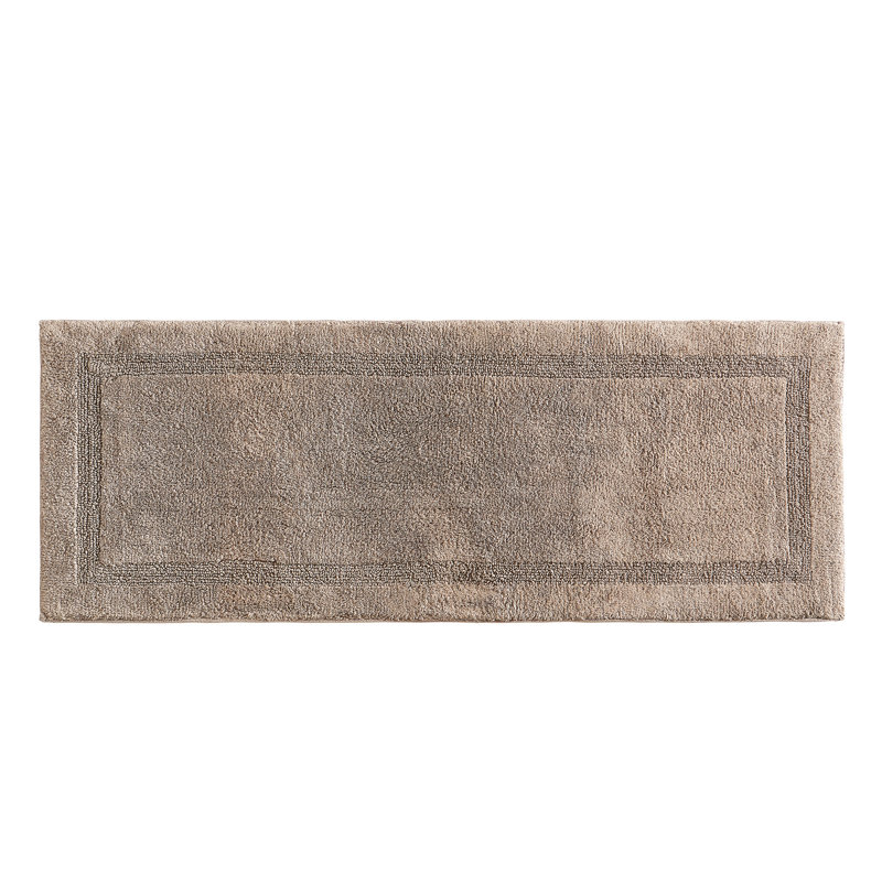 Nautica Peniston Solid Cotton Bath Rug Runner, Brown, 60"L x 22"W 