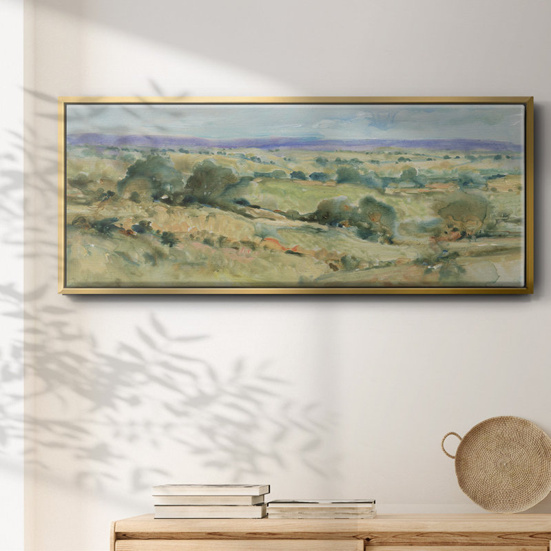 Soft Lavender Sky I- Framed Canvas