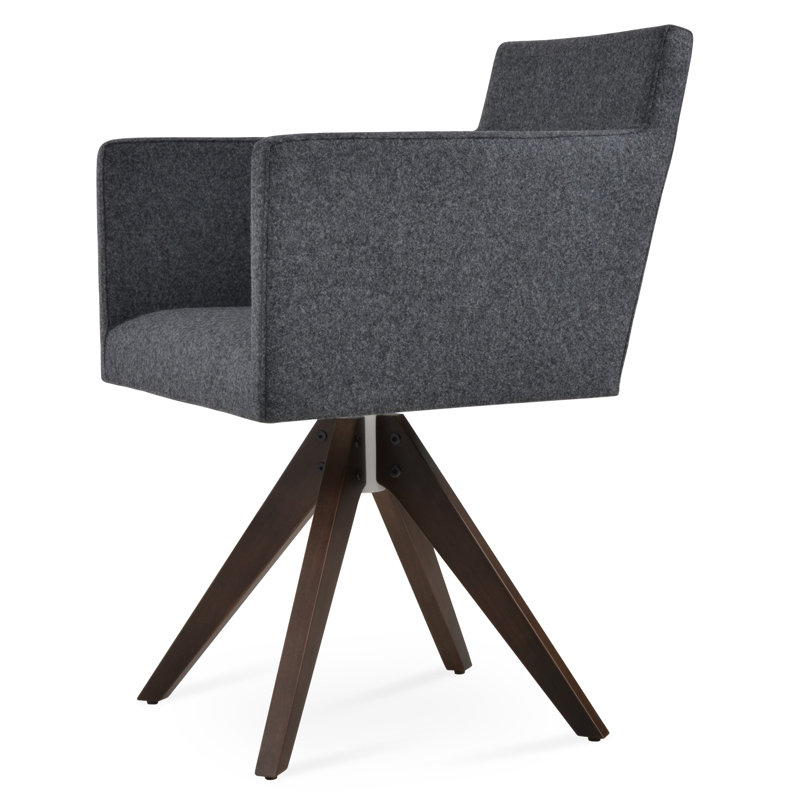 Chaise en bois pyramidal haput, Gris foncé