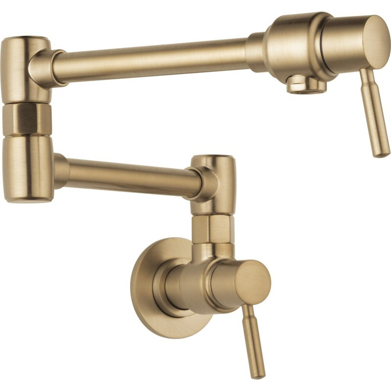 Brizo Euro Linear Wall Mount Pot Filler, Luxe Gold