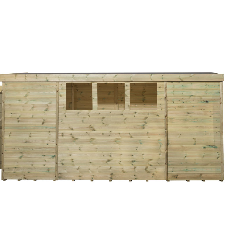 4 Ft. W x 14 Ft. D Shiplap Pent Wooden Shed