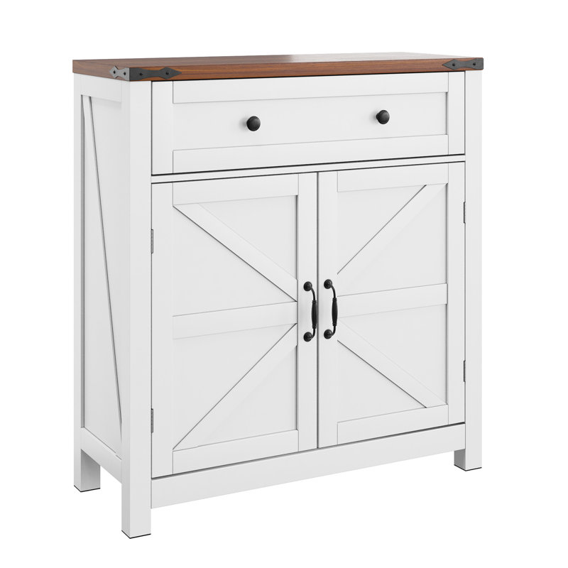 Armoire de rangement pour salon décontracté - Fabrication avec comptoir en noyer et tablette de cuisine réglable