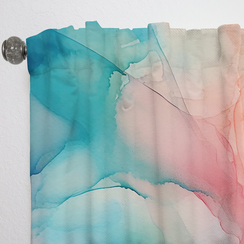 Capitani Enchanted Spills - Abstract Curtain - Velvet Room Darkening - 1 panel, 52" W x 63" L
