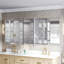 Ensemble d'armoire à pharmacie encastrée ou murale avec miroir de salle de bain et étagères en verre ajustables, 80 po L x 32 po H-2009322421