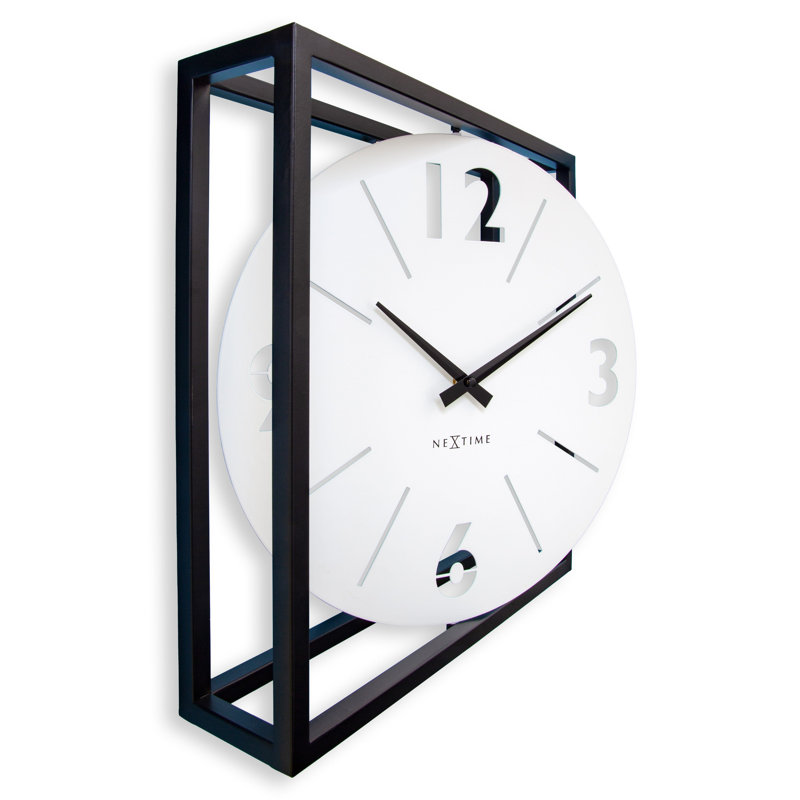 Analog Metal Electric Tabletop Clock White