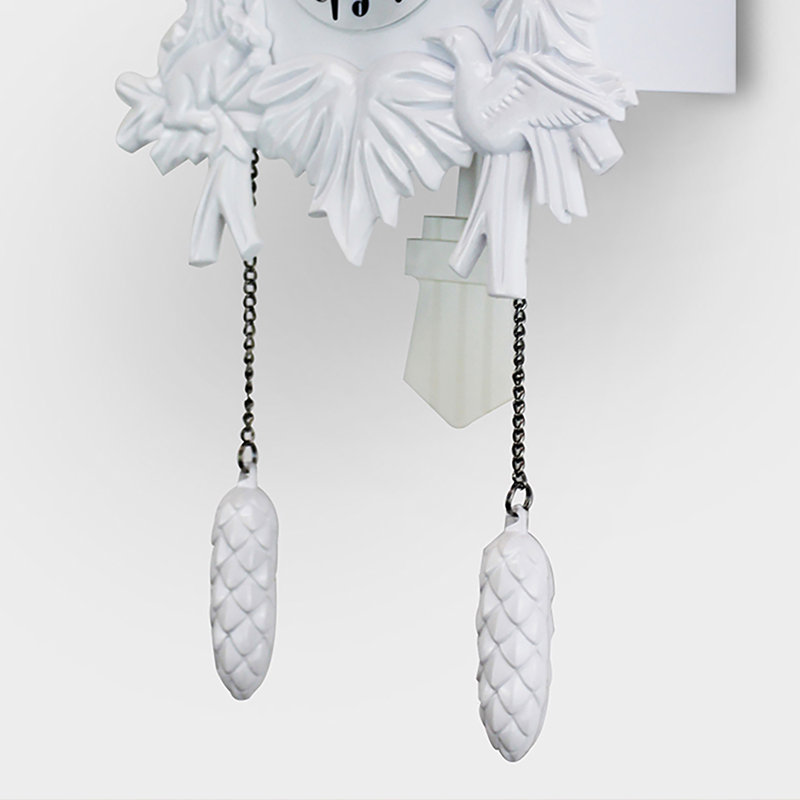 Pinkerton Vintage Cuckoo Wall Clock, White, Single