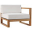 Causeuse modulaire d'extérieur en bois de teck Upland