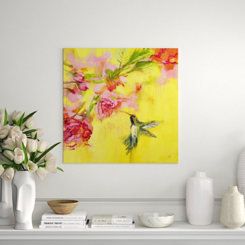 Hummingbird I Painting by Paul Ngo, 30" H x 30" W x 1.5" D, Outdoor