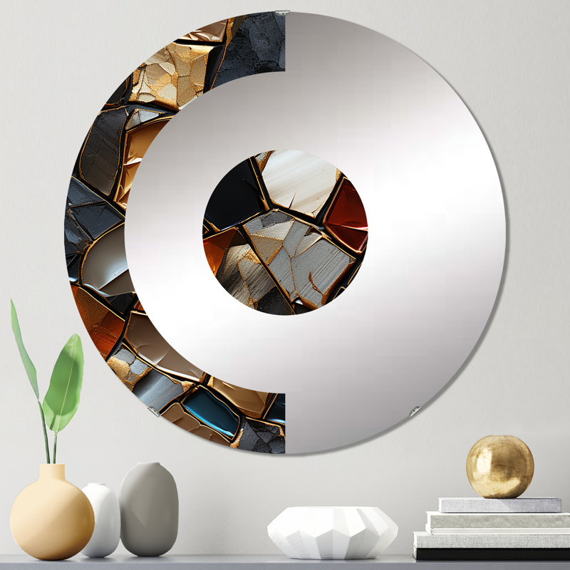 Denev - Miroir mural demi-cercle, 31,4 po x 31,4 po