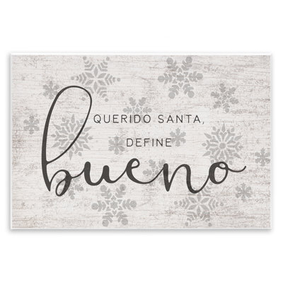 «Dear Santa Define Good», art mural espagnol par Lil 'Rue